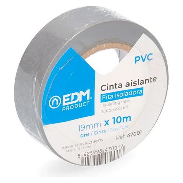 EDM Graues Supra-Qualitätsisolierband 19 mm x 10 m (19 mm) (49419252)