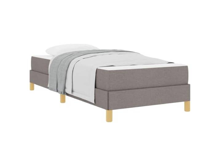 PUGYNBK Boxspringbett, 100 x 200 cm, mit Stoffmatratze Lattenrost aus Holz, Taschenfederkerne, mittlere Festigkeit, schwarze Beine, für modernes Schlafzimmer