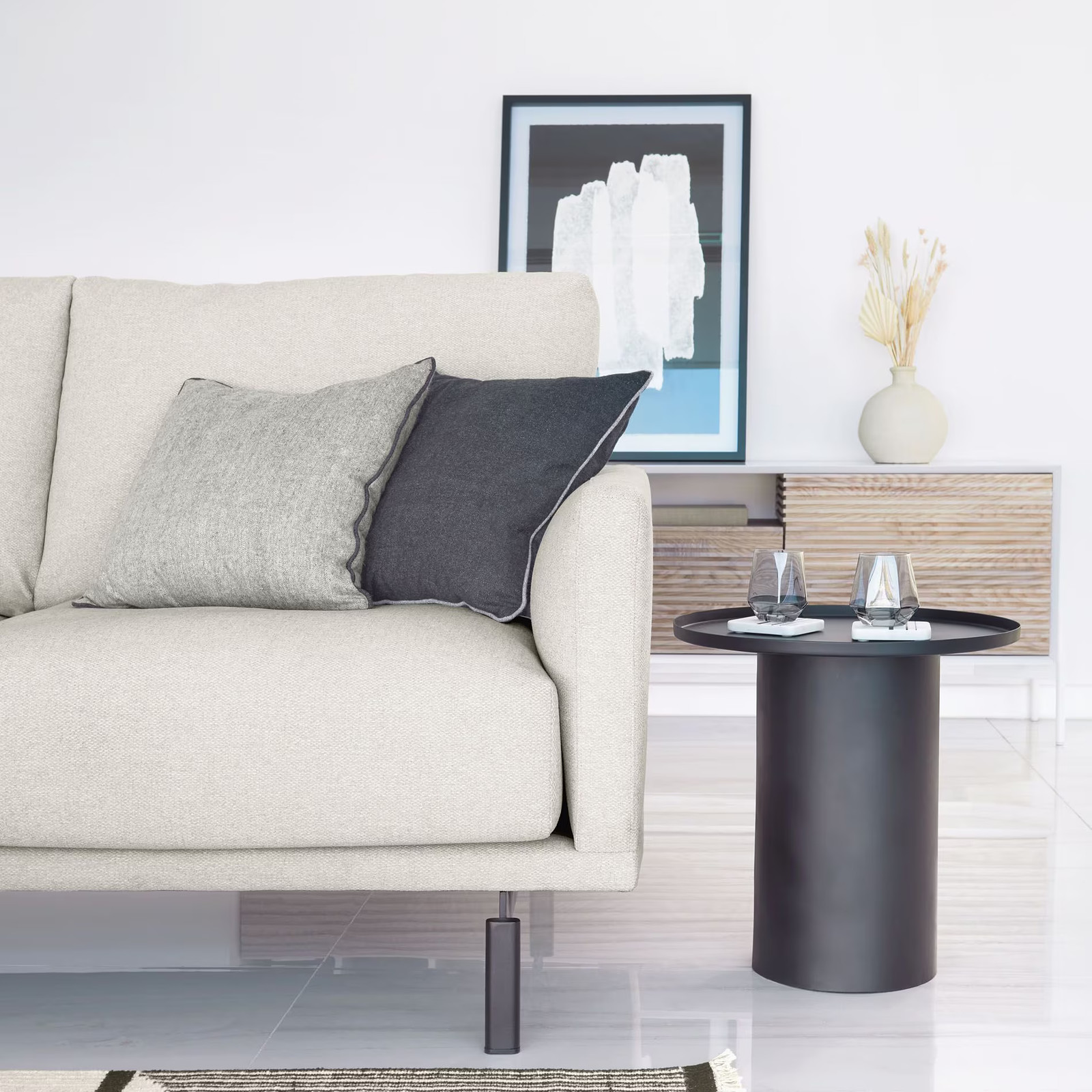 Kave Home Fleksa Ronde Bijzettafel - Zwart - Diameter: 45 cm