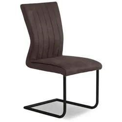 2er-Set Freischwinger Como Mikrofaser Braun