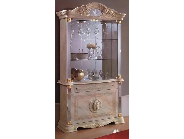 Xlmoebel Vitrine Luxus Glas Schrank im modernen Holzdesign für Wohnzimmer (1-St., Vitrine) Made in Europa