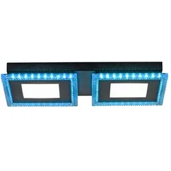 Deckenlampe Deckenleuchte Wohnzimmerlampe dimmbar Fernbedienung RGB LED L 44 cm