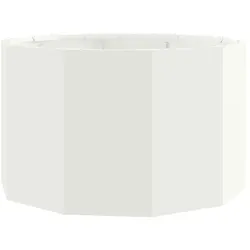 Helloshop26 - Runde Pflanzschale modernes Design Outdoor 60 x 60 x 35 cm chicer Look aus weißem Stahl