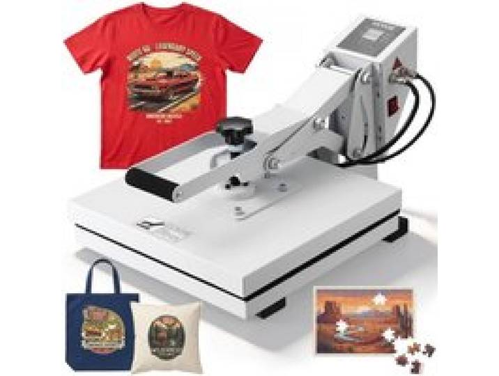 VEVOR Heat Press, Heat Press-machine voor T-shirts, snelle verwarming, hogedruk-hittepers 15 x 15, krachtige digitale industriële sublimatieprinter voor warmteoverdrachtvinyl