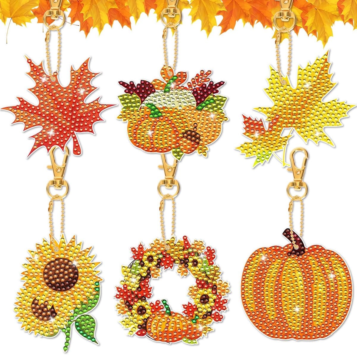 Dailygoods Kunstset met 6 Strassteentjes voor Acryl Decoratie en Diamantschilderijen