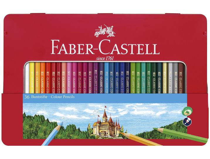 Buntstift FABER-CASTELL Hexagonal , bunt, Holz, Stifte, Buntstift