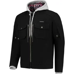 Rusty Stitches Glenn, Textiljacke - Schwarz/Grau - L