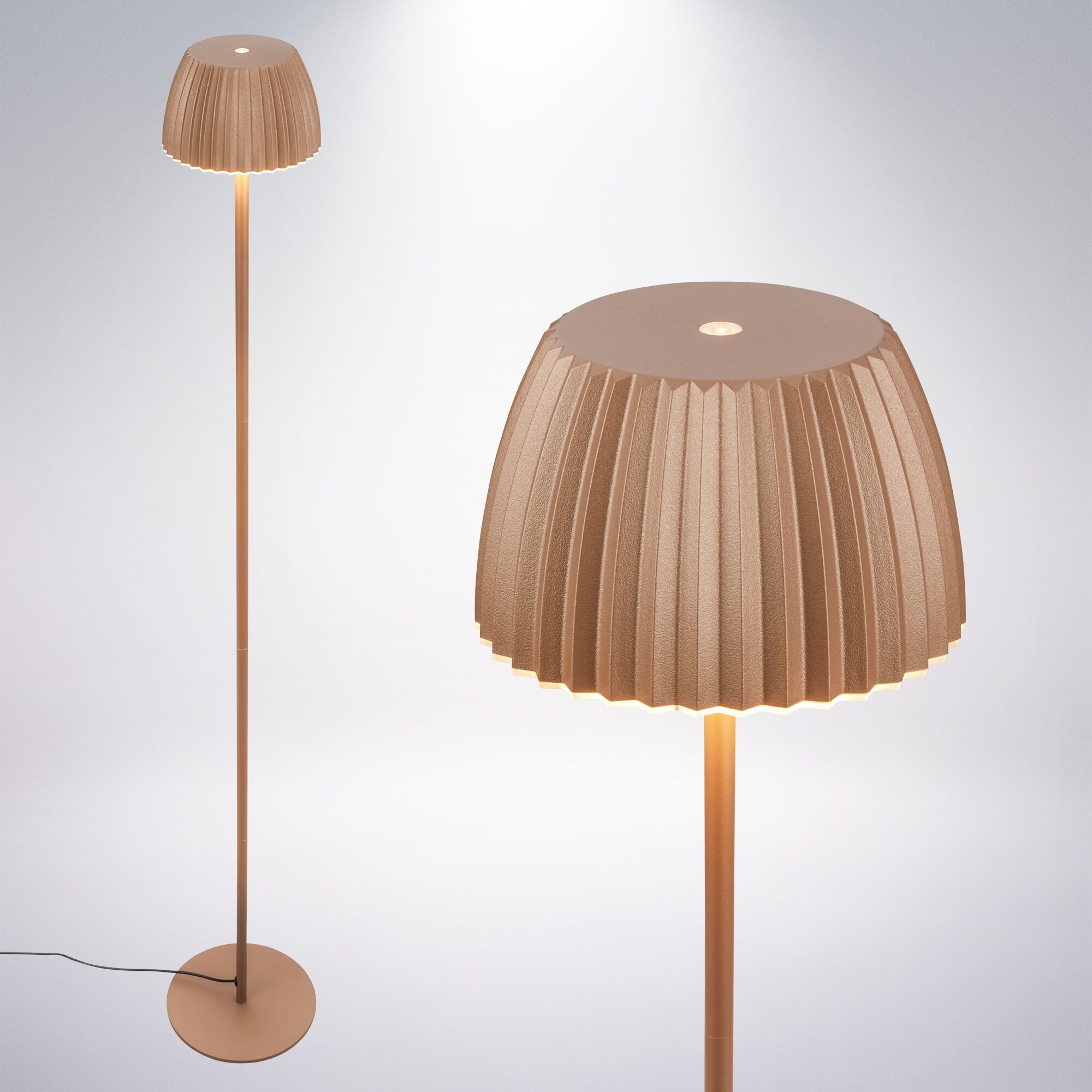 BRILONER LEUCHTEN LED Stehlampe "LOCA 1625017", braun, Leuchten, LED Stehlampe