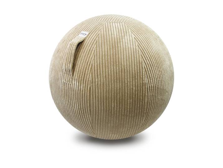Sitzball VLUV Vlip Ø 60-65 cm , beige, B:65cm H:65cm T:65cm, Polyester, Bälle, Sitzball