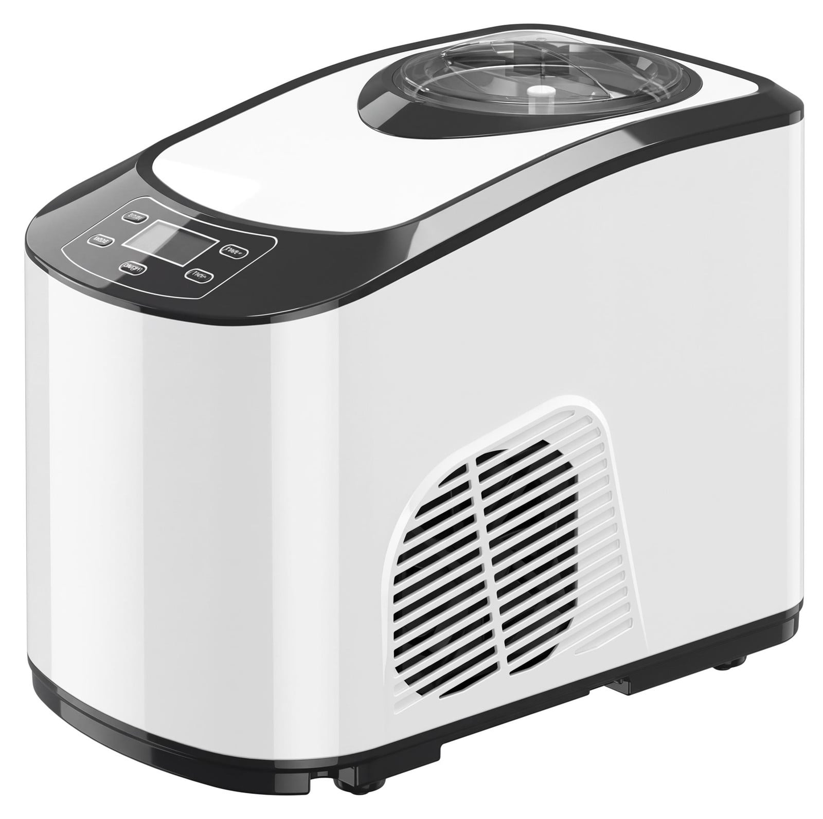 HOMCOM Ijsmachine met LCD-display, 1,5 liter, compact model