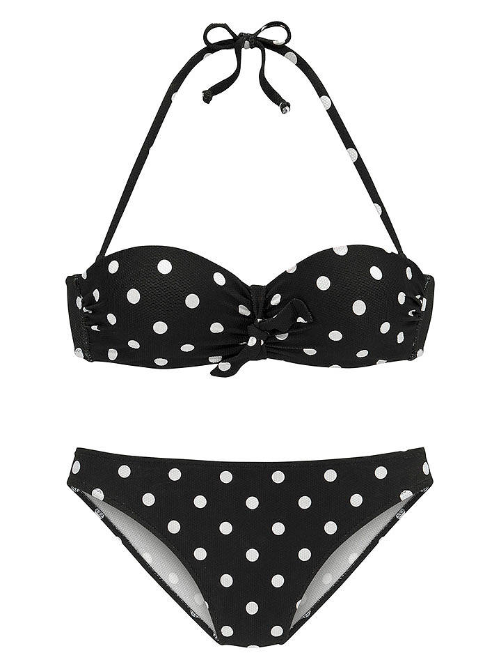 LASCANA Bikini-Oberteil in Schwarz - 42E-Cup