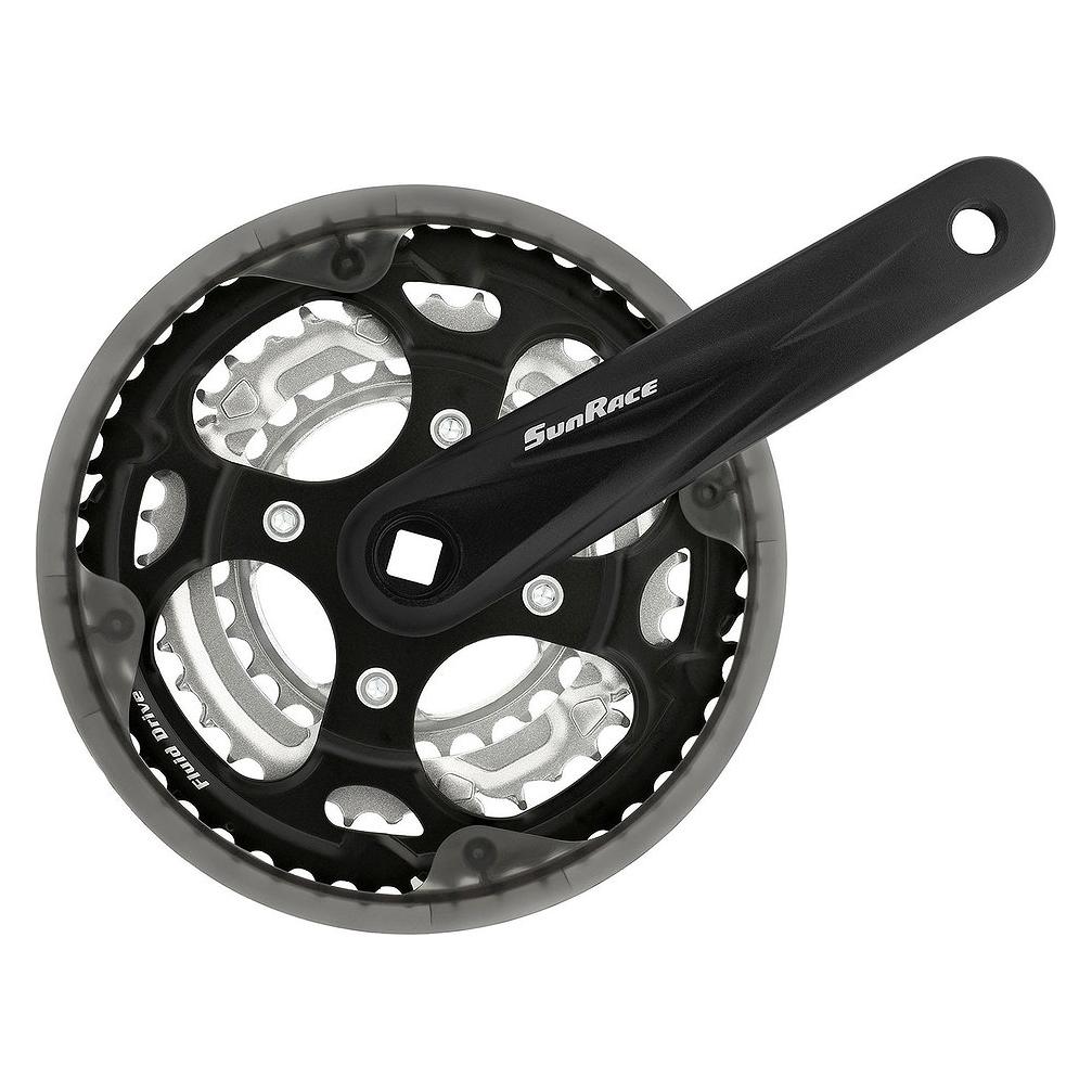 SunRace Vorderes Kettenblatt FCM300 48x38x28Z 170mm 6/7/8-fach mit Schwerpunkt (170 mm) (125296)