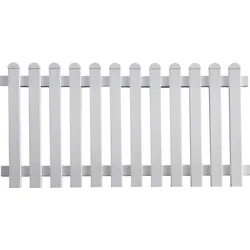 GroJa  BasicLine Gartenzaun weiß, Höhe: 90cm x Breite 180cm  Element Kunststoff gerade