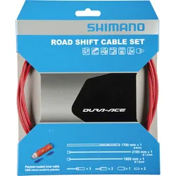 Schaltzug-Set Road polymerbeschichtet Rot