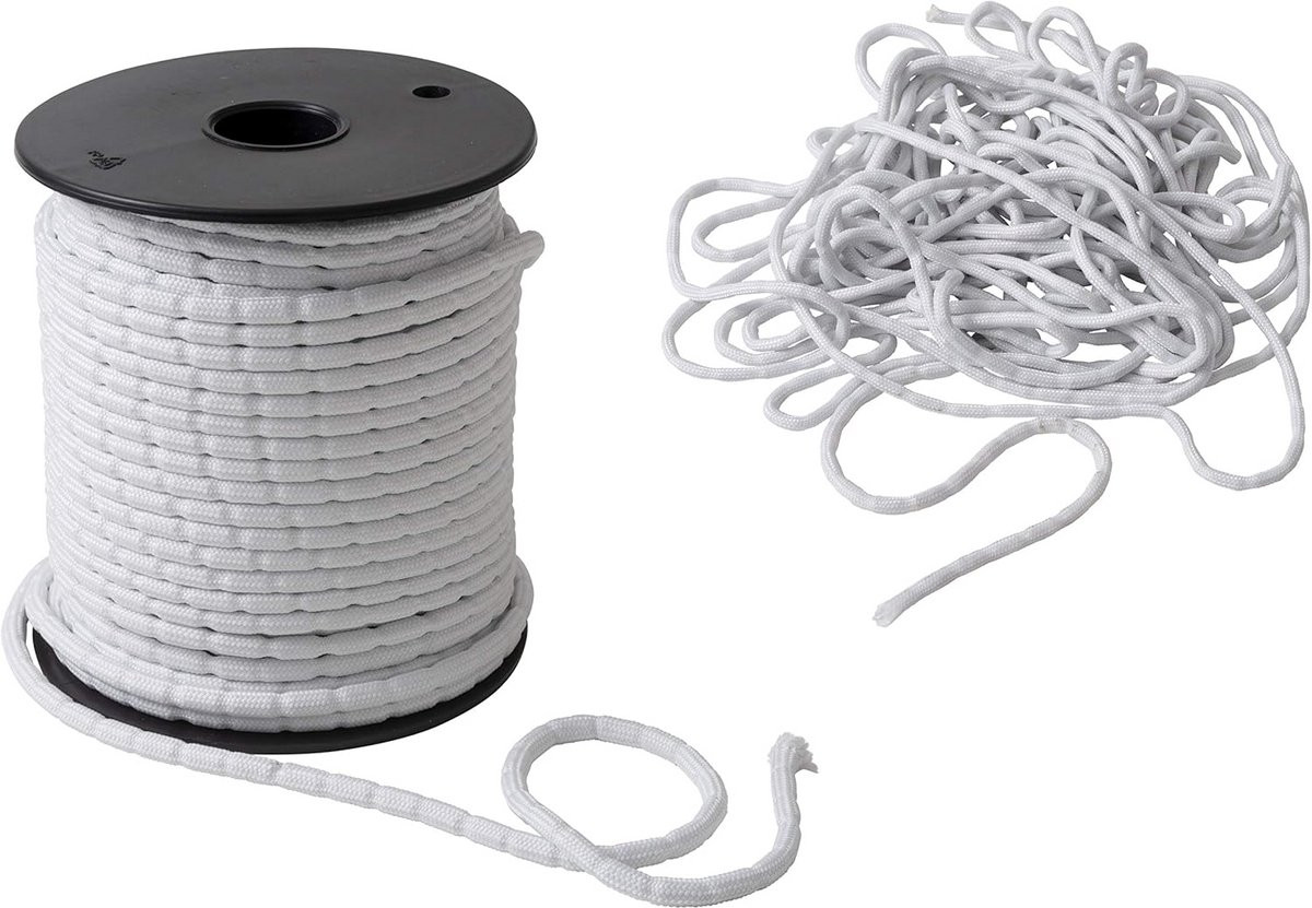 Lood Touw Wit - 10 Meter Gordijn Verzwaringskoord met Duurzame Polyester Ommanteling