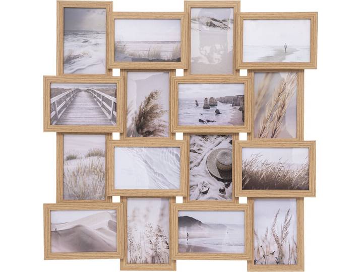 Fotokader - 16 Foto's - Hout - 58 x 58 cm