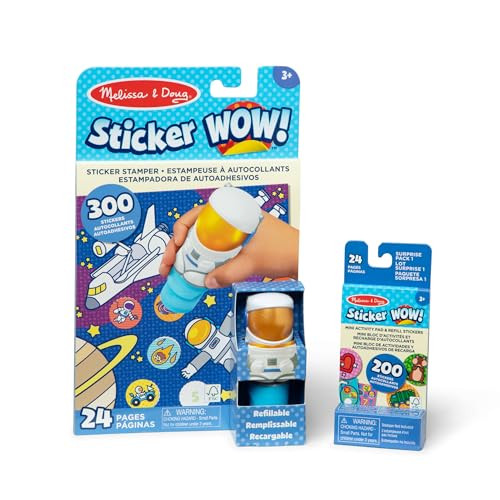 Melissa & Doug Sticker Wow! Astronautenbundel: Activiteitenboek met 24 pagina's en 500 stickers