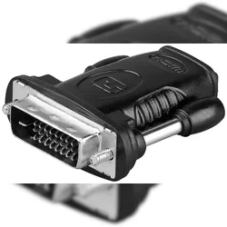 Goobay 68482 HDMI™/DVI-D Adapter, vernickelt, 1 Stk. im Plastikbeutel, Schwarz - HDMI™-Buchse (Typ A) > DVI-D-Stecker Dual-Link (24+1 pin)