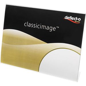 Deflecto Tischaufsteller 480201, A8 quer, aus Kunststoff, L-Form, einseitig