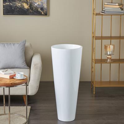 ARCILLA ELEMENTAL White Fiberglass Minimalistic Decorative Vase
