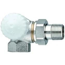Heimeier V-exact II Thermostat-Ventilunterteil 3713-01.000 Rp 3/8xR 3/8, Winkeleck, Rotguss vernickelt, links