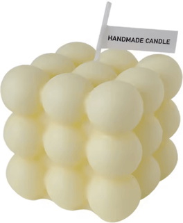 Inspire Essentials Soy Wax Decorative Cube Candle yellow