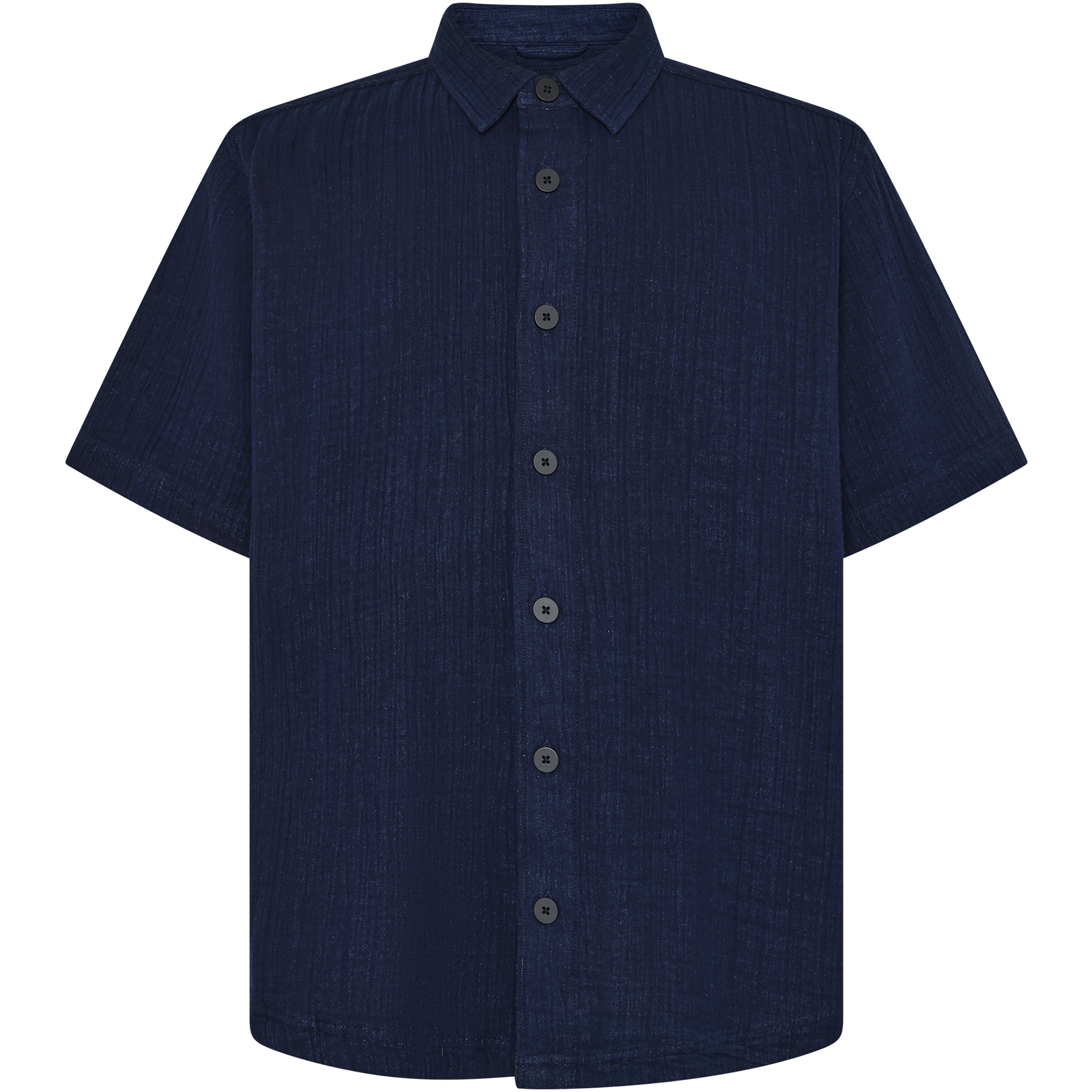KnowledgeCotton Apparel Dobby Herren Hemden blau Größe L Lifestyle Hautfreundlich