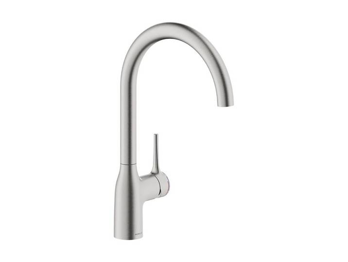 Systemceram Küchenarmatur Mania Soft Edelstahlfinish Hochdruck