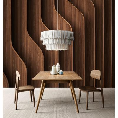 Fototapete LIVING WALLS "Walls by Patel 5 Fototapete 3D-Holzpaneele", dunkelbraun, B:4m H:0m L:2,7m, Vlies, Tapeten, 3D-Holzpaneele auf 200 g/m² Premium-Vlies