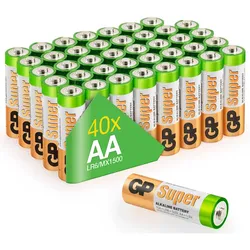 1x40 GP Super Alkaline AA Mignon Batterien Blister   030E15AS40-2