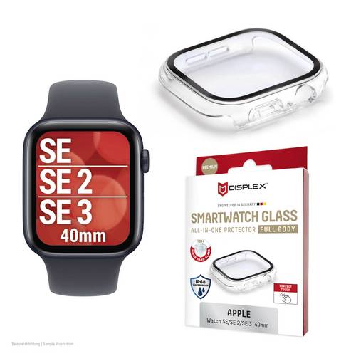 DISPLEX Full Body Displayschutzglas Apple Watch SE 40 mm, Watch SE (2. Gen.) 40 mm, Watch SE (3. Gen.) 40mm 1 St. 02136