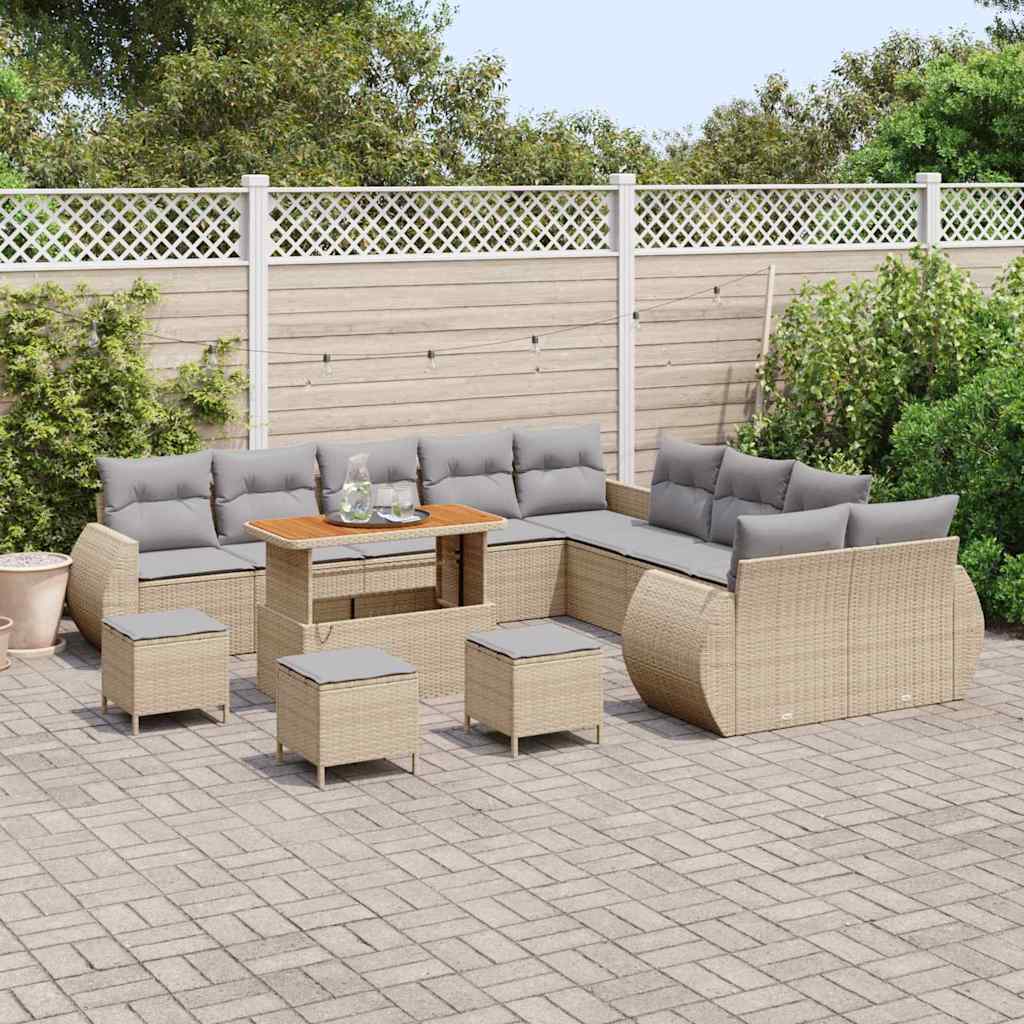 vidaXL Ensemble de canapé de jardin 14 pc 14-Nombre de places