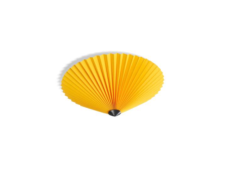 Hay - Plafonnier Matin - Jaune - Coton plissé - Designer Inga Sempé