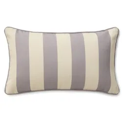 benuta Nest In- & Outdoor Kissen Reed Grau 30x50 cm - Teppich für Balkon, Terrasse & Garten