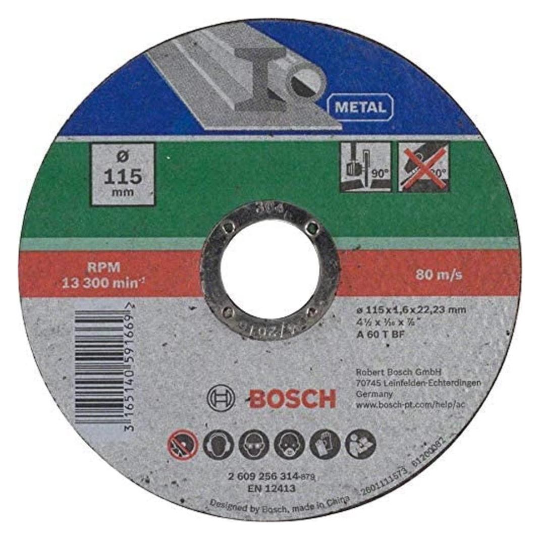 Bosch Zubehör Trennscheibe gerade, Metall D= 115 mm Dicke= 1,6 mm (2609256314)