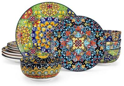 vancasso SIMI Bohemian Pattern 12-piece Porcelain Dinnerware Set Service for 4