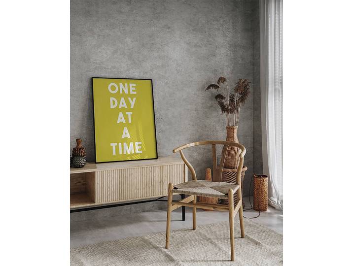 Bild One Day at a Time Rahmen: Buche Massiv, lackiert Abdeckung: Acrylglas Multicolor 52 x 62cm