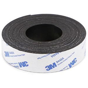 Böttcher-AG Magnetband schwarz, selbstklebend, 1mm Stärke, 25 mm x 5 m