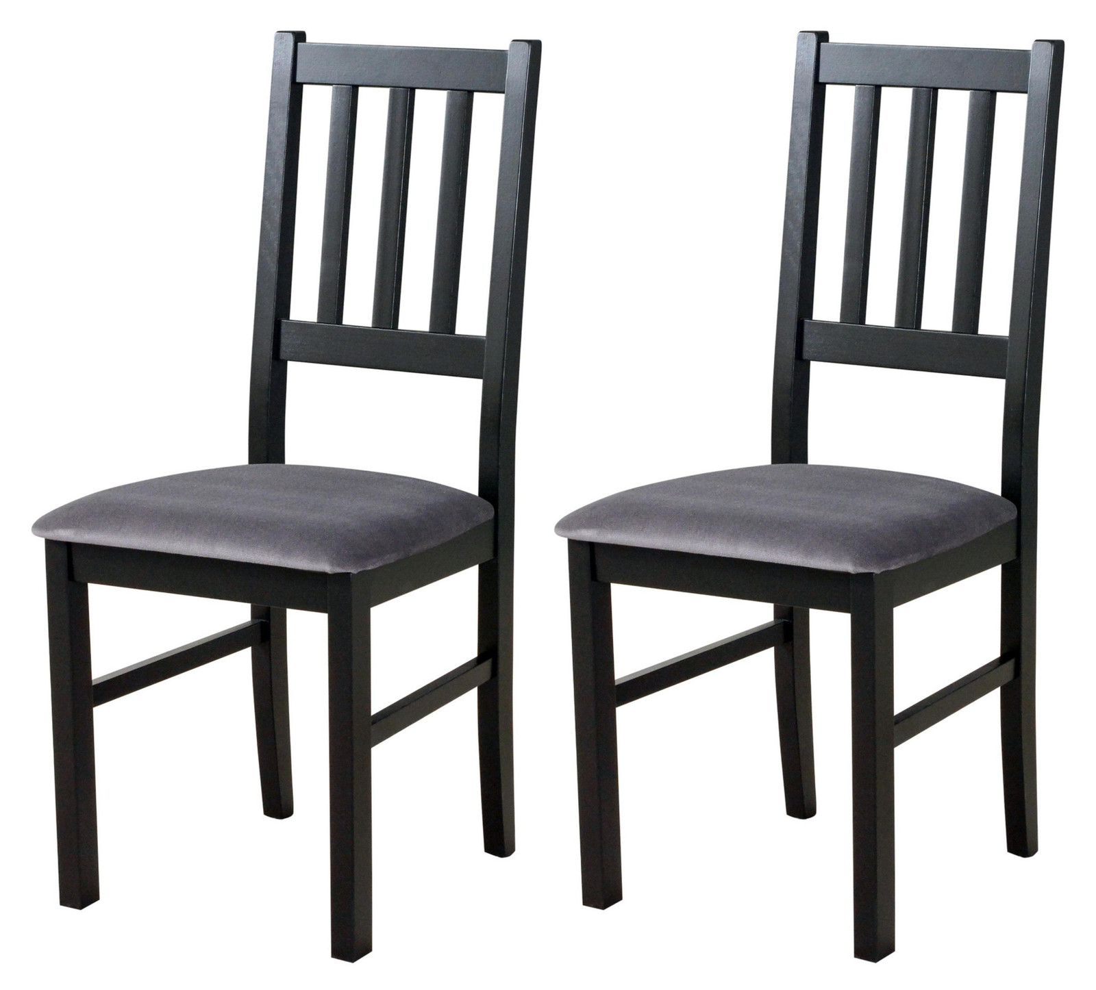 Set van 2 Kronos Bos 4 eetkamerstoelen - Zwart