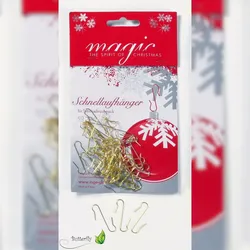 Holly & Jolly Kugelaufhänger für Christbaumkugeln 50 Stk gold
