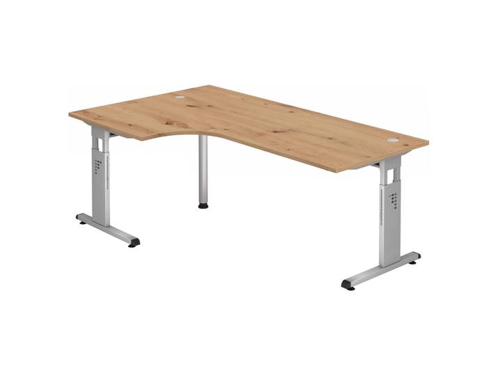 MEGA 82 S Schreibtisch Asteiche/Silber