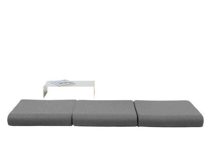 Softline Hocker und Faltmatratze Bingo grau, Designer Michiel van der Kley, 65x12x65 cm