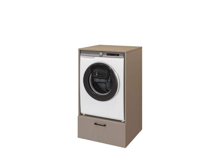 Meuble de buanderie eliseo 1 niche et 1 tiroir en panneaux mélaminés
