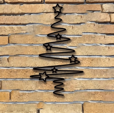 Uplift Curations 1Pc Metal Christmas Tree Wall Art Indoor Outdoor Holiday Wall Decoration With Star Accent 1Pc Metal Christmas Tree Wall Art Indoor Outdoor Holiday Wall Decoration With Star Accent