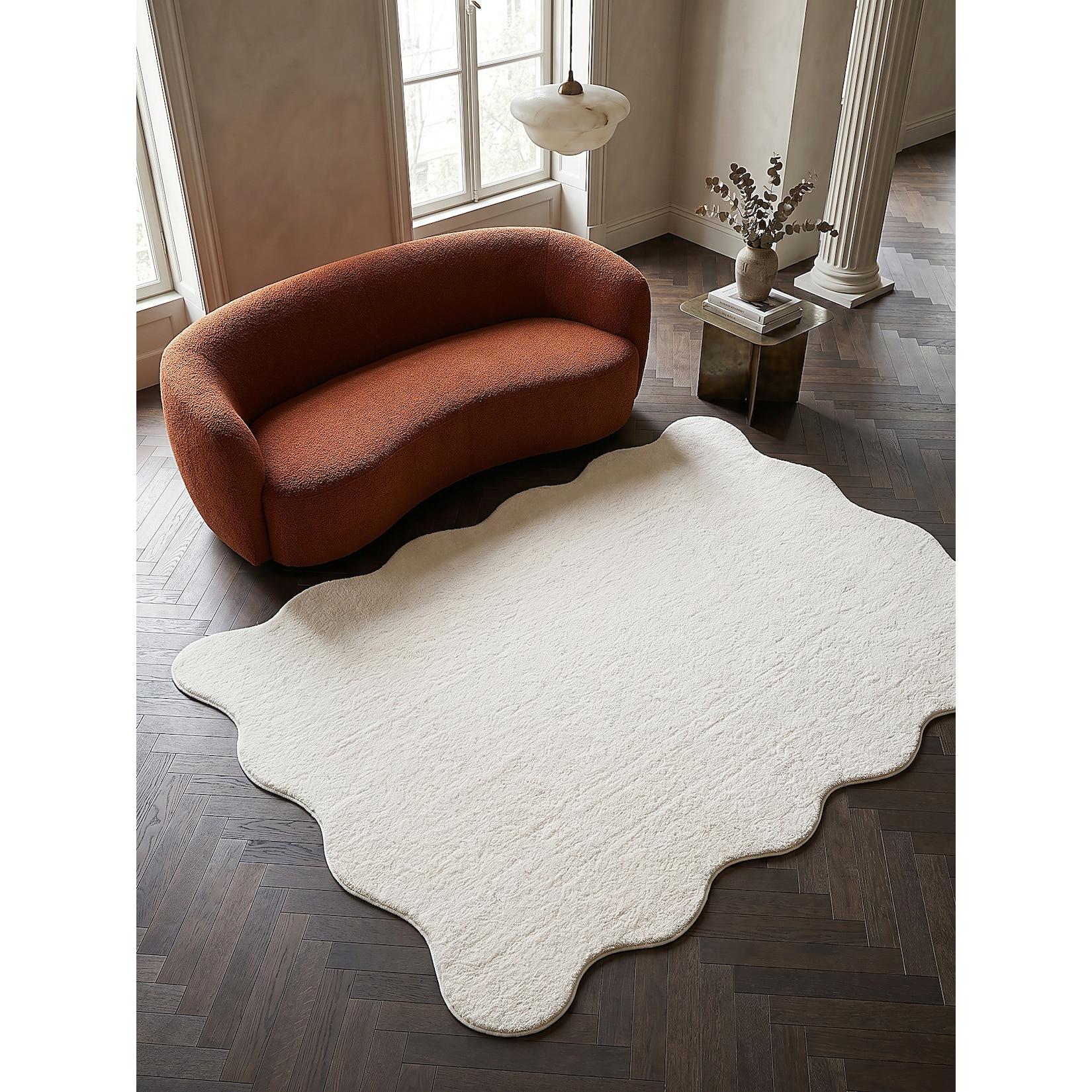 Teppich Hochflor Creme 120x160 cm - TIRSO Kadima Design