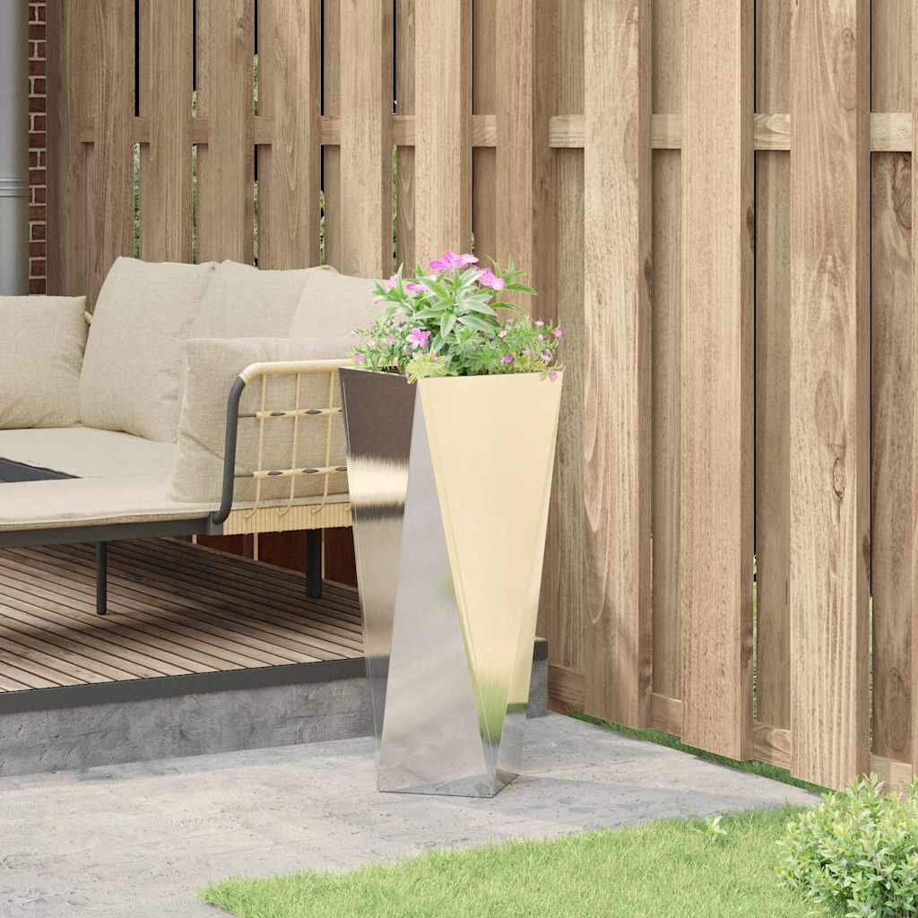 17 Stories Planter Box Silver 75cm H x 30cm W x 30cm D