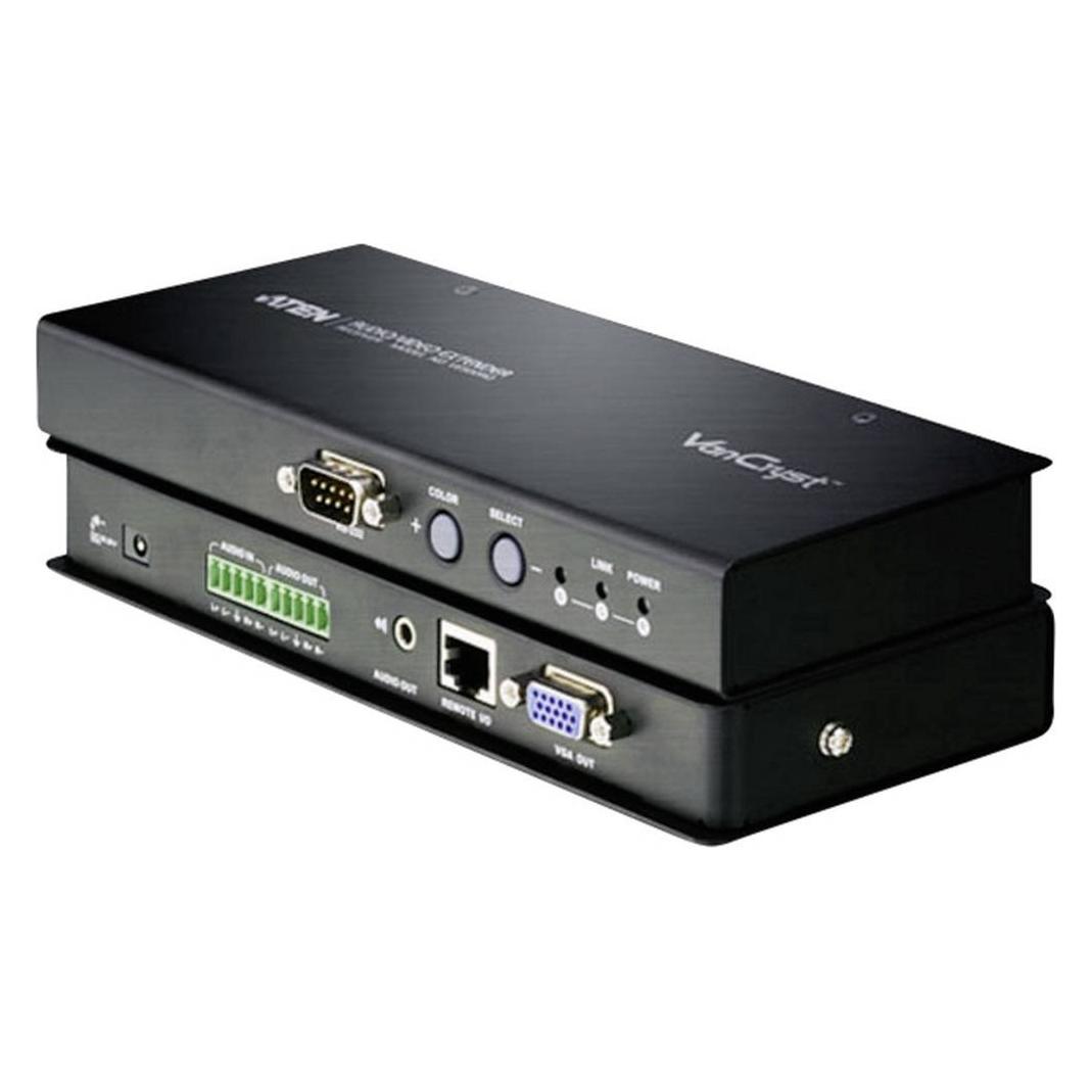 Aten VGA-A/V-Empfangseinheit Over Kat. 5e/6 für VM0808T mit RS-232 (VE500R-AT-G)