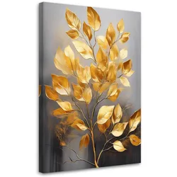 LEINWANDBILD Goldene Blätter Minimalismus 70x100cm
