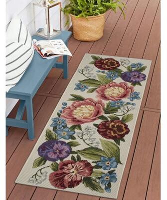 Liora Manne Lush Decor Esencia Secret Garden Indoor/Outdoor Mat