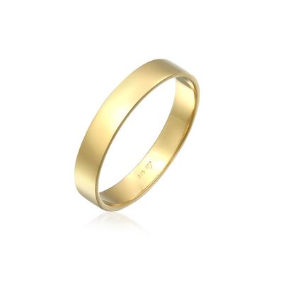 Silberring KUZZOI "Ring Bandring Herrenring Freundschaftsring 375 Gelbgold" Gr. 60, gold, Fingerringe, Herren, 60, Gelbgold 375, Silberring